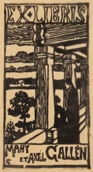 Het ex-libris van Mary en Axel Gallén