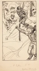 De broers aan het skiën