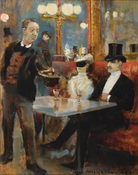 In een café in Parijs