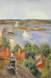 Noordhaven, Helsinki door Akseli Gallen-Kallela, Finland 19e eeuw