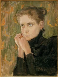 Portret van actrice Ida Aalberg