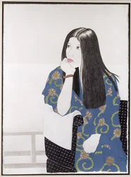 Blauwe Kimono