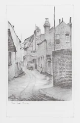 Londen Lanes: Back Lane (litho)