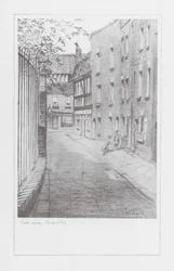 Lanes in Londen: Cock Lane, Shoreditch (litho)