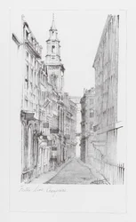 Londen Lanes: Foster Lane (litho)