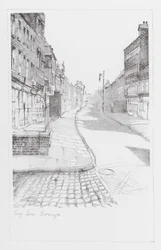 Lanes in Londen: Long Lane, Borough (litho)
