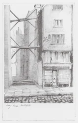 Lanes in Londen: Long Lane, Smithfield (litho)