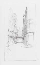 Londen Lanes: Shoe Lane (litho)