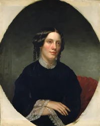 Portret van Harriet Beecher Stowe 1811-1896, 1853
