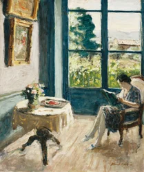De Salon bij Laudin; Le Salon a Laudin, ca.1930 (olieverf op board)