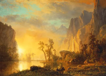 Zonsondergang in de Rockies