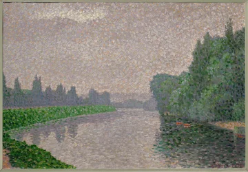 De Marne bij zonsopgang (schilderij op doek)