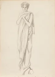 Aino Ackté als Alcestis, schets
