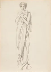 Aino Ackté als Alcestis, schets