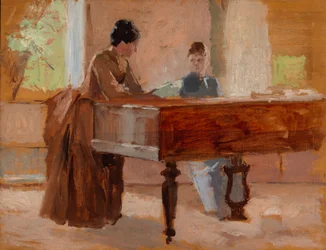 In de salon van Haikko, studie voor *An Old Tune*