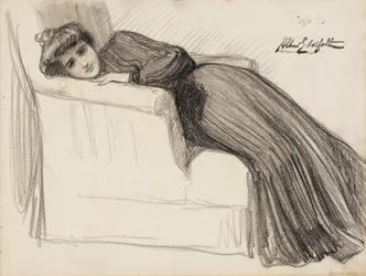 Rustende vrouw
