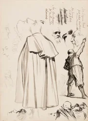 Mannelijke figuren, gezichten