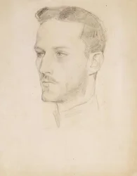 Portretstudie van prins Carl, hoofd