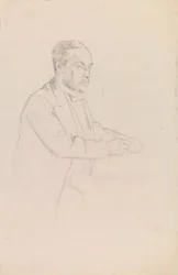 Portret van Louis Pasteur, schets
