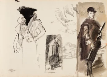 Schetsen, Menippus en kardinaal-infant Ferdinand van Oostenrijk, in jachtgewaad naar Diego Velázquez en een schets voor Portret van de operazangeres Aino Ackté