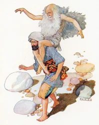 "Ik werd bijna gewurgd" (kleurenlitho)