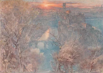 Fribourg, Zwitserland: Zonsopgang, 1900, 1923