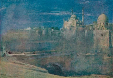 Maanlicht op de Citadel, Caïro, c1890
