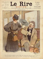 De treinconducteur, spotprent uit Le Rire Rouge, 27 november 1915