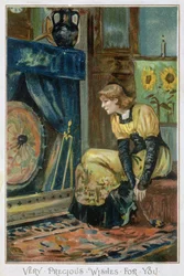 Zeer Kostbare Wensen Voor Jou, Victoriaanse Kerstkaart, uitgegeven door Hildesheimer und Faulkner, Londen, c.1880