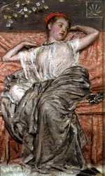 Studie van een Gedrapeerd Figuur