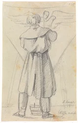 Herman Wilhelm Bissen modelleert een van de pendentieven voor de Christiansborg Slotskirke