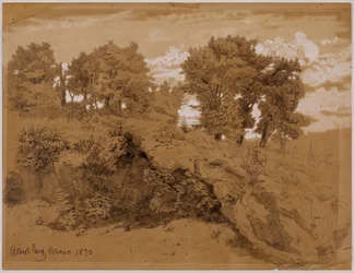 Landschapsstudie uit Italië