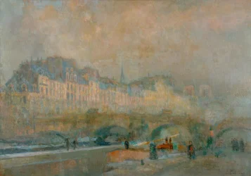 Parijs, de sluis van de Monnaie; Winterzon, of Uitzicht op de Po