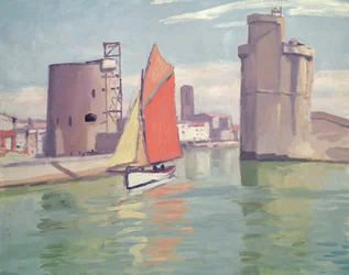 La Rochelle, de twee torens van de oude haven gezien vanaf de buitenhaven