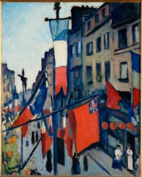 De 14e juli in Le Havre (olieverf op doek)
