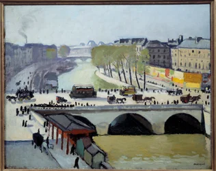 Uitzicht op de Pont Saint Michel in Parijs