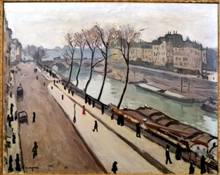 Uitzicht op de Seine vanaf de Quai des Grands Augustins in Parijs