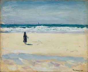 Jong meisje op het strand