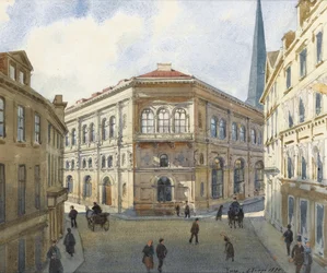 Uitzicht op de beurs van Riga