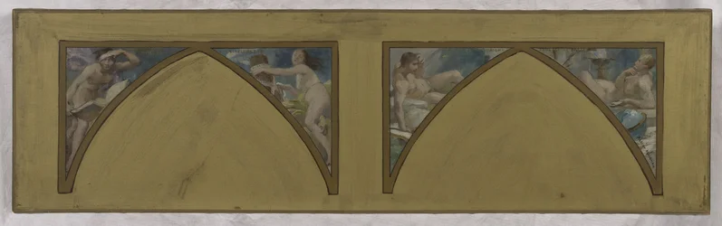 Schets voor het stadhuis van Parijs: Filosofische werken van Voltaire. L