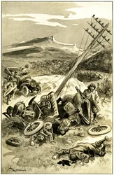Illustratie door Albert Robida (1848-1926) voor Leon Berthault