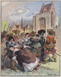 Illustratie voor Le Capitaine Bellormeau door en geïllustreerd door A Robida