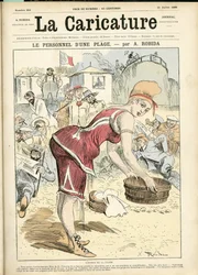 Illustratie van Albert Robida voor de Omslag van La Caricature (1880)