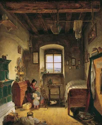 De weduwe van de landweerman (Boerenkamer)