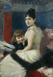 Irene von Keller met zoon Balthasar