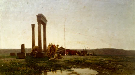 Klassieke ruïnes in de woestijn