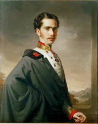 Keizer Frans Jozef I van Oostenrijk als jongeman ...
