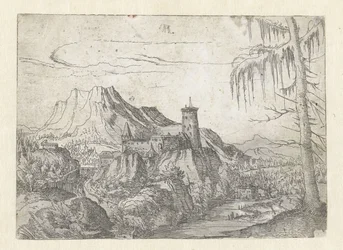 Albrecht Altdorfer - Landschap met een groot kasteel