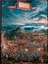 De Slag bij Issos gewonnen door Alexander de Grote in 333 v.Chr.