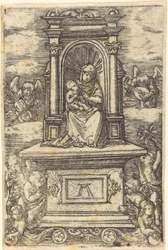 De Schone Maagd van Regensburg op een Altaar